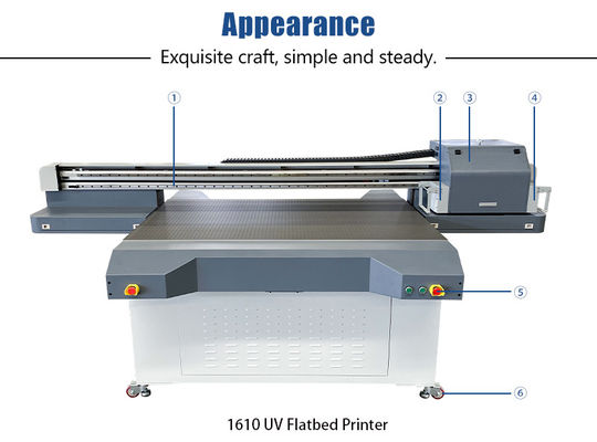 Máy in phẳng LED UV 1200x2500mm với 50mm-100mm Max Printing USB 3.0