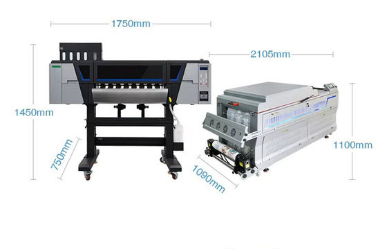 Máy in UV DTF tự động 5 màu với máy sưởi trước và sau phương tiện truyền thông cho phim UV DTF AB